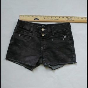 Justice shorts Black gray wash denim 16R